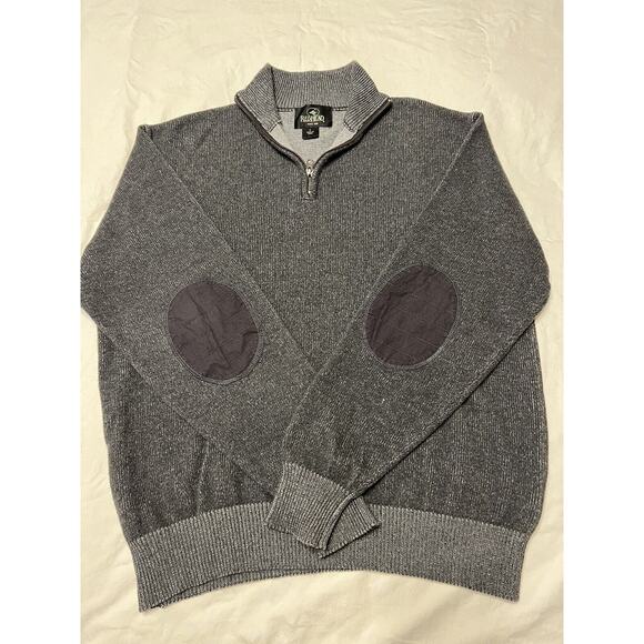 REDHEAD Pullover Sweater with Elbow patches 1/4 Zip--Men's Large - Picture 1 of 11